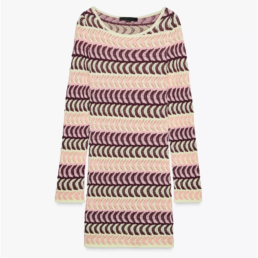 Chic Multicolor Knit Dress - Picture 3 of 4